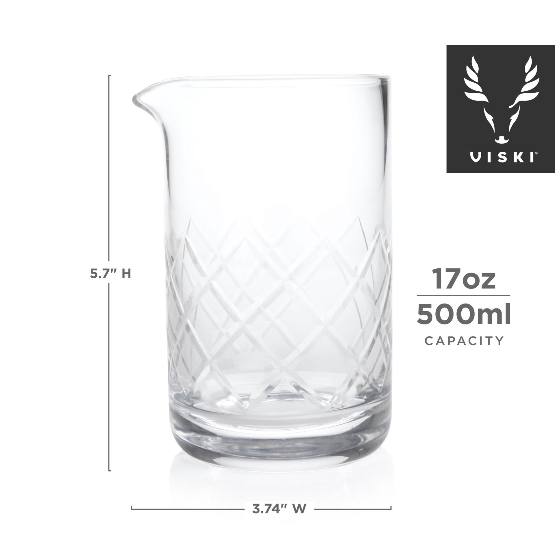 slide 2 of 5, Viski Crystal Mixing Glass 1 ea, 1 cnt