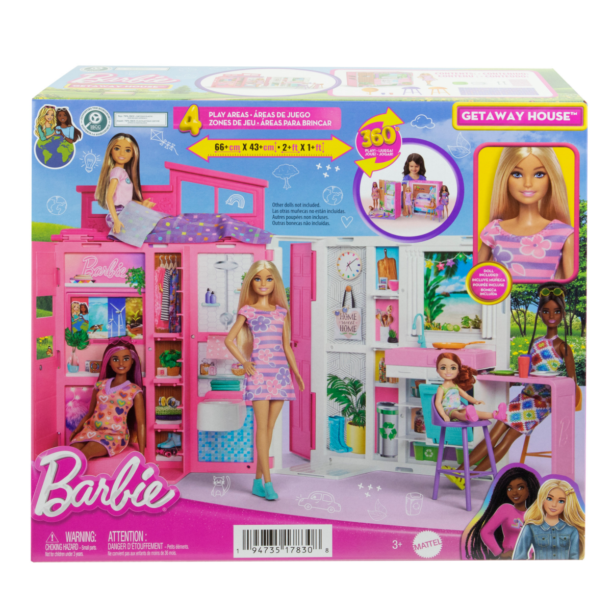 slide 1 of 20, Barbie MATTEL GAMES Barbie Getaway House Doll and Playset, 1 ct