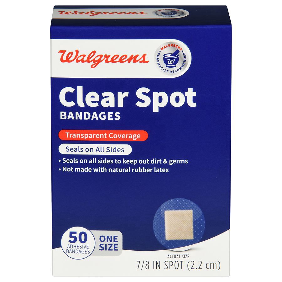 slide 1 of 5, Walgreens Clear Spot Bandages, 50 ct