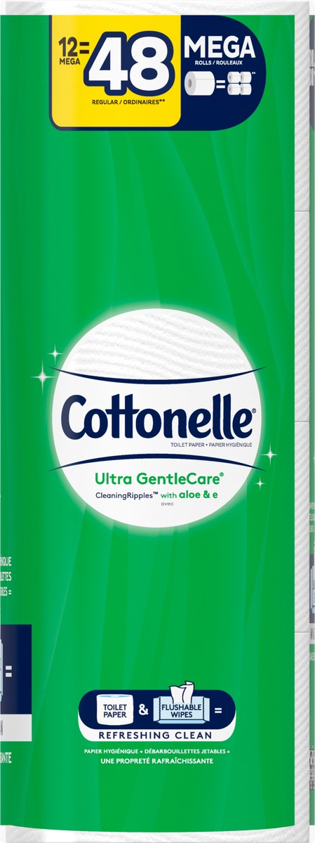 slide 6 of 10, Cottonelle Ultra GenlteCare Mega Rolls 1-Ply Toilet Paper 12 ea, 12 ct