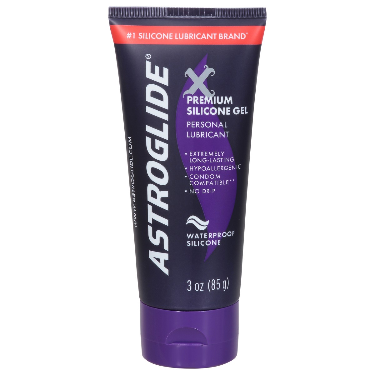 slide 1 of 9, Astroglide X Premium Silicone Gel Lubricant, 3 oz