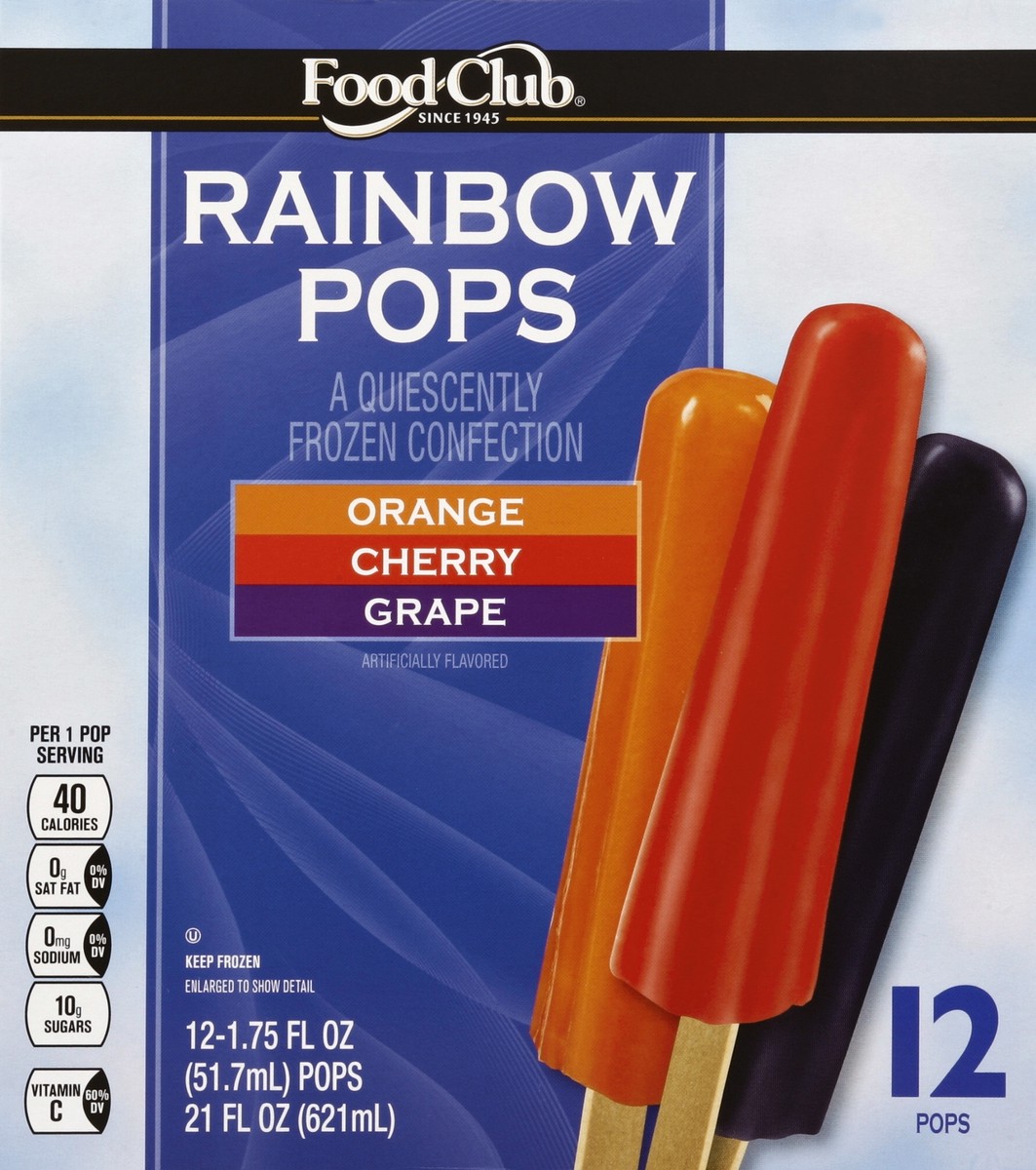 slide 5 of 6, Food Club Rainbow Pops Quiescently Frozen Confection, 1 ct