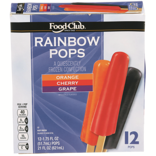 slide 1 of 1, Food Club Rainbow Pops Quiescently Frozen Confection, 1 ct