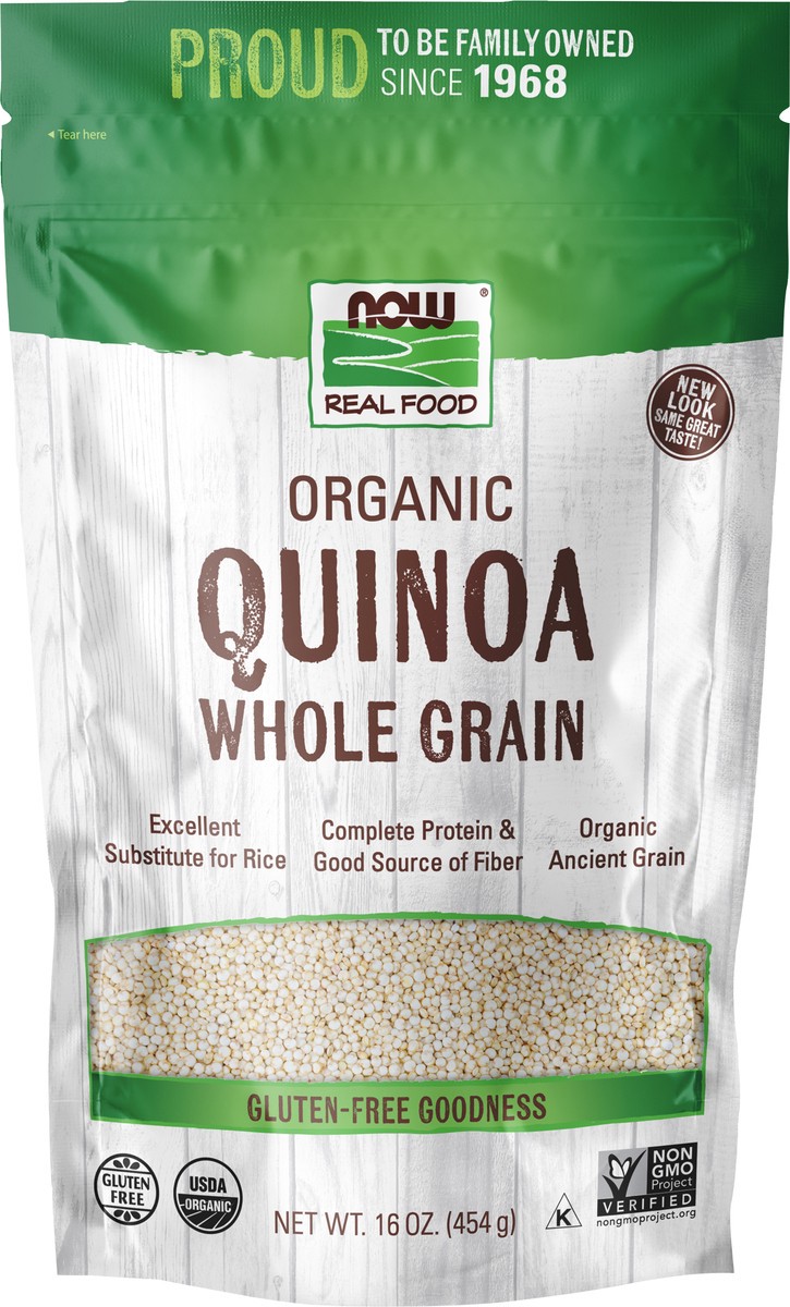 slide 6 of 7, NOW Real Food Quinoa Whole Grain, Organic - 16 oz., 16 oz