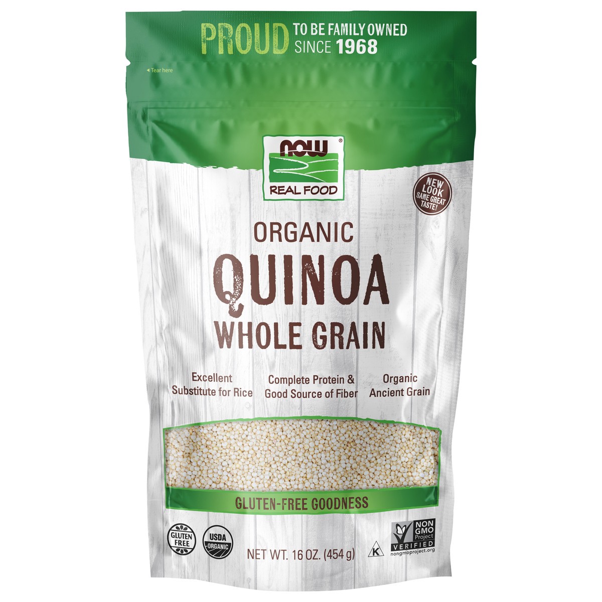 slide 1 of 7, NOW Real Food Quinoa Whole Grain, Organic - 16 oz., 16 oz