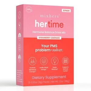 slide 1 of 1, Mixhers Hertime Hormone Balance Drink Mix, Strawberry Lemonade, 12 Ct, 1 ct