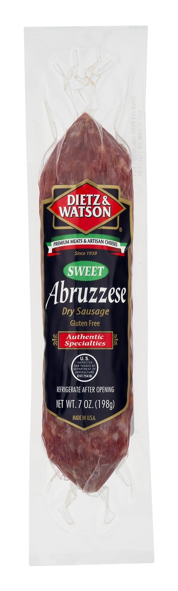 slide 1 of 1, Dietz & Watson D&W Abruzzese Sweet Chub, 7 oz