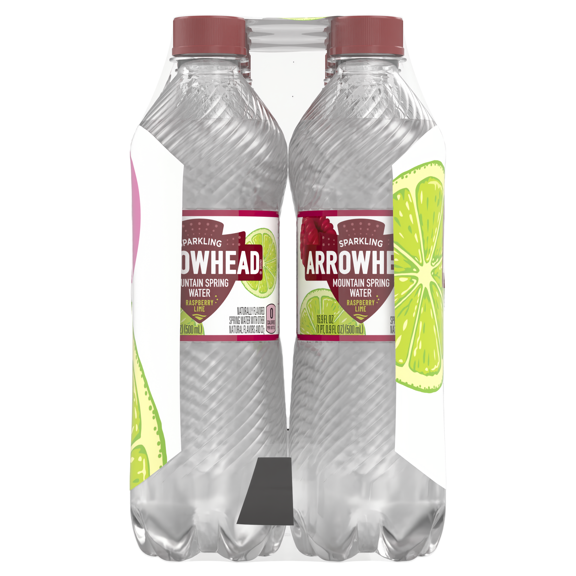 slide 3 of 5, Arrowhead Sparkling Water, Raspberry Lime- 16.9 fl oz, 16.9 fl oz