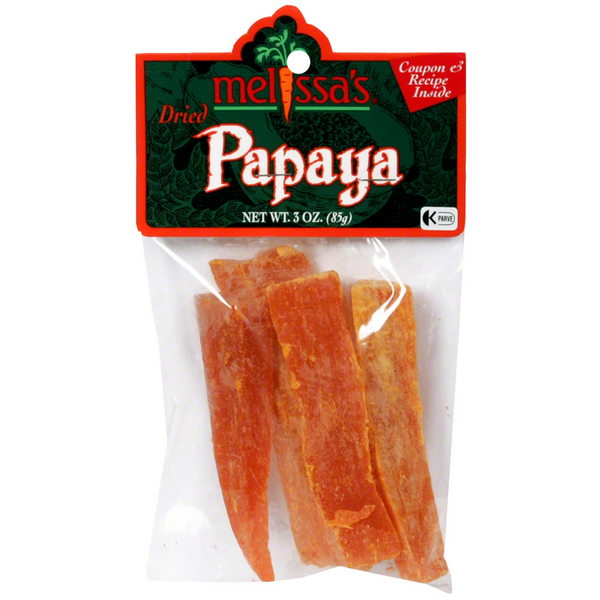 slide 1 of 1, Melissa's Dried Papaya Spears, 3 oz