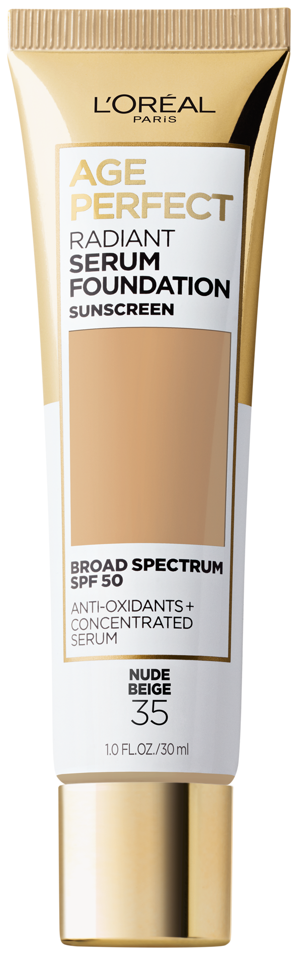 slide 1 of 1, L'Oréal L'Oreal Paris Age Perfect Radiant Serum Foundation with SPF 50 - 35 Nude Beige - 1 fl oz, 1 oz