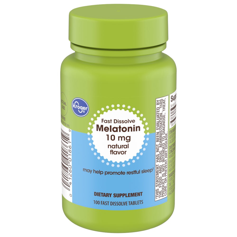 slide 1 of 2, Kroger Melatonin Tablet 10Mg, 100 ct