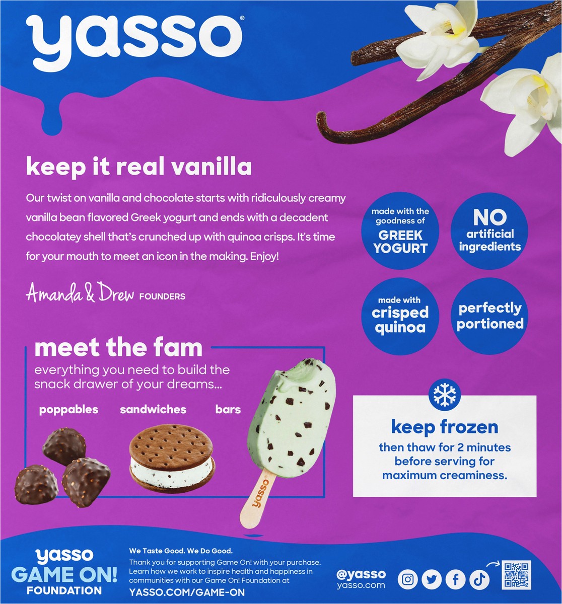 slide 4 of 9, Yasso Vanilla Chocolate Crunch Frozen Greek Yogurt Bars, 4 ct