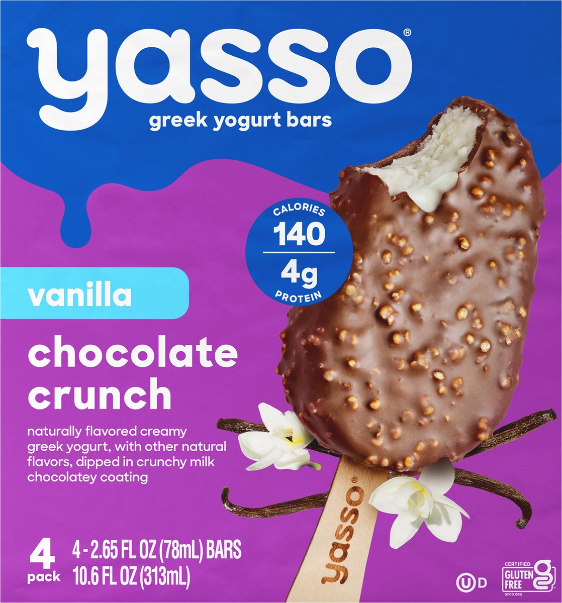 slide 6 of 9, Yasso Vanilla Chocolate Crunch Frozen Greek Yogurt Bars, 4 ct