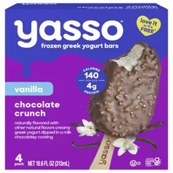 Yasso Yasso Frozen Greek Yogurt Bars Vanilla Chocolate Crunch Bars 2.65fl oz