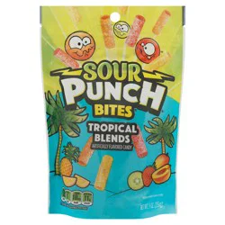 Sour Punch Tropical Flavors Chewy Candy, Resealable Bag