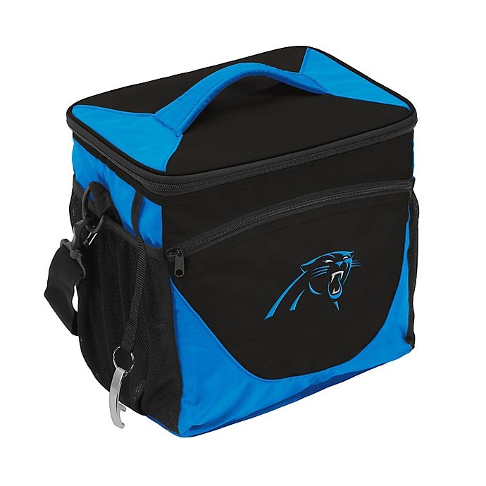 slide 1 of 1, NFL Carolina Panthers Cooler Bag - Black/Carolina Blue, 24 ct