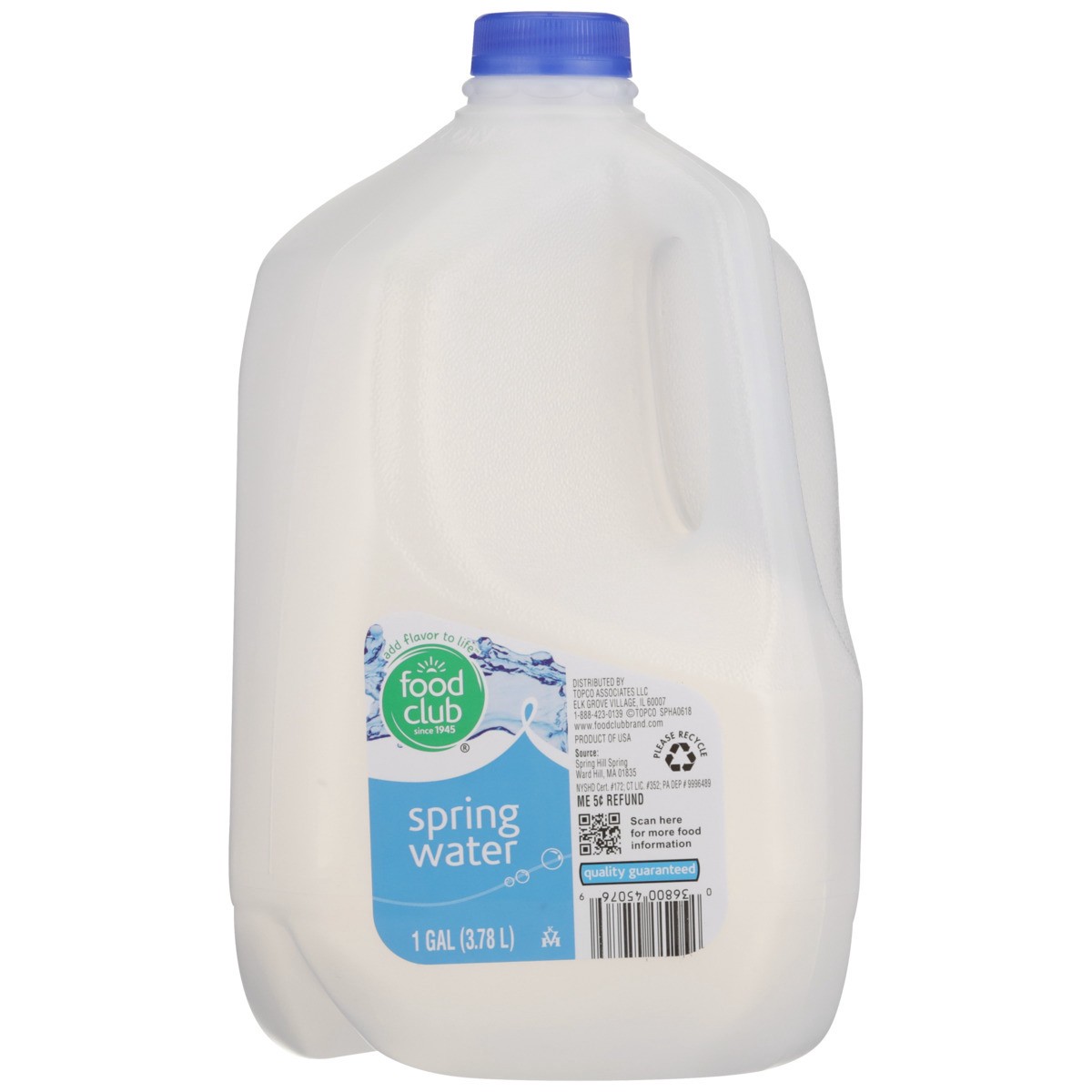 slide 6 of 11, Food Club Spring Water, 1 gal
