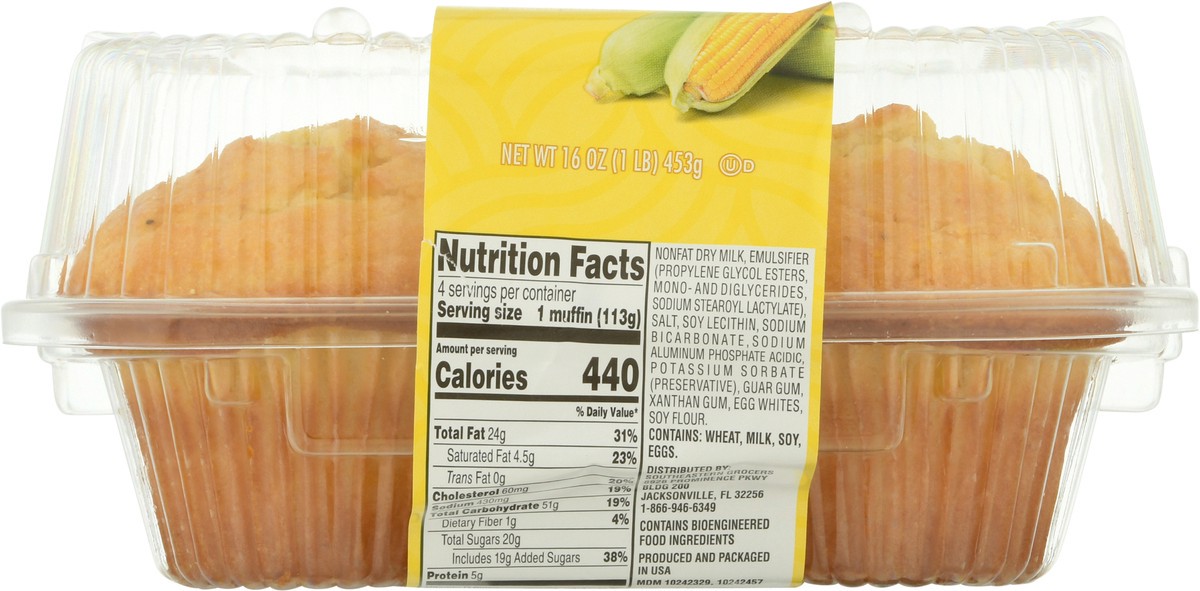 slide 6 of 13, SE Grocers Corn Muffins 4 Pack, 1 ct