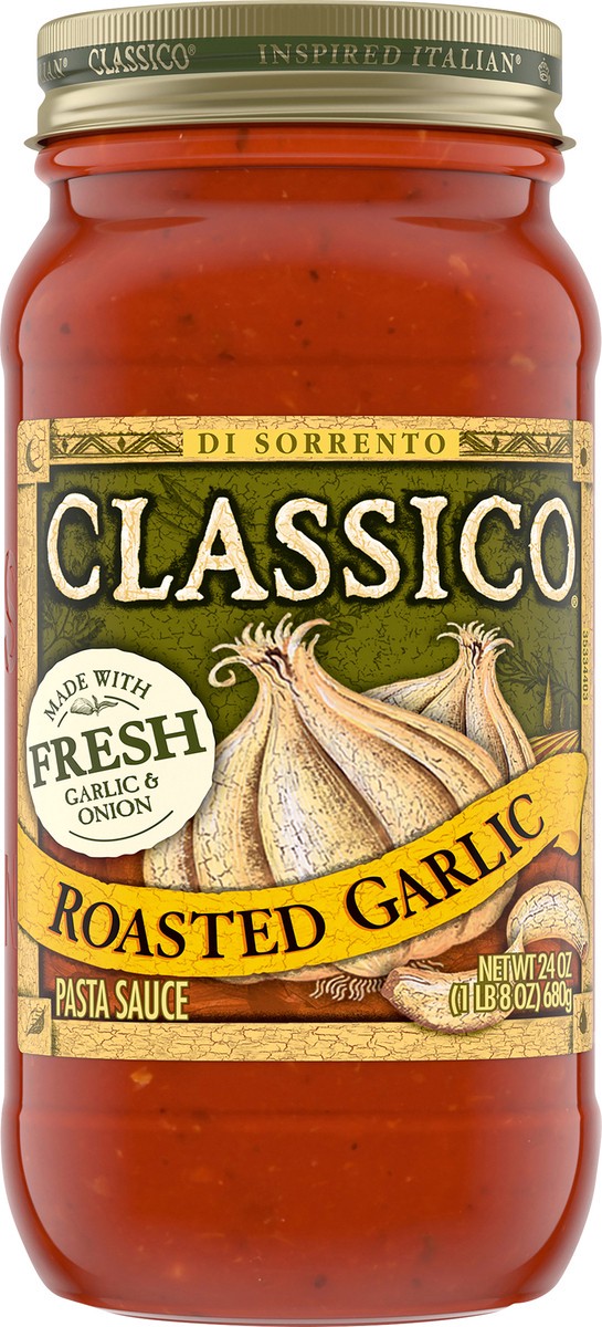 slide 8 of 9, Classico Roasted Garlic Pasta Sauce, 24 oz. Jar, 24 oz