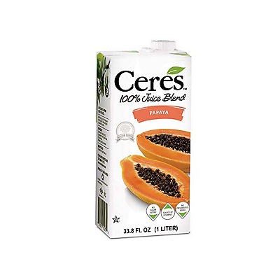 slide 1 of 10, Ceres Papaya 100% Juice Blend 33.8 oz, 1 liter