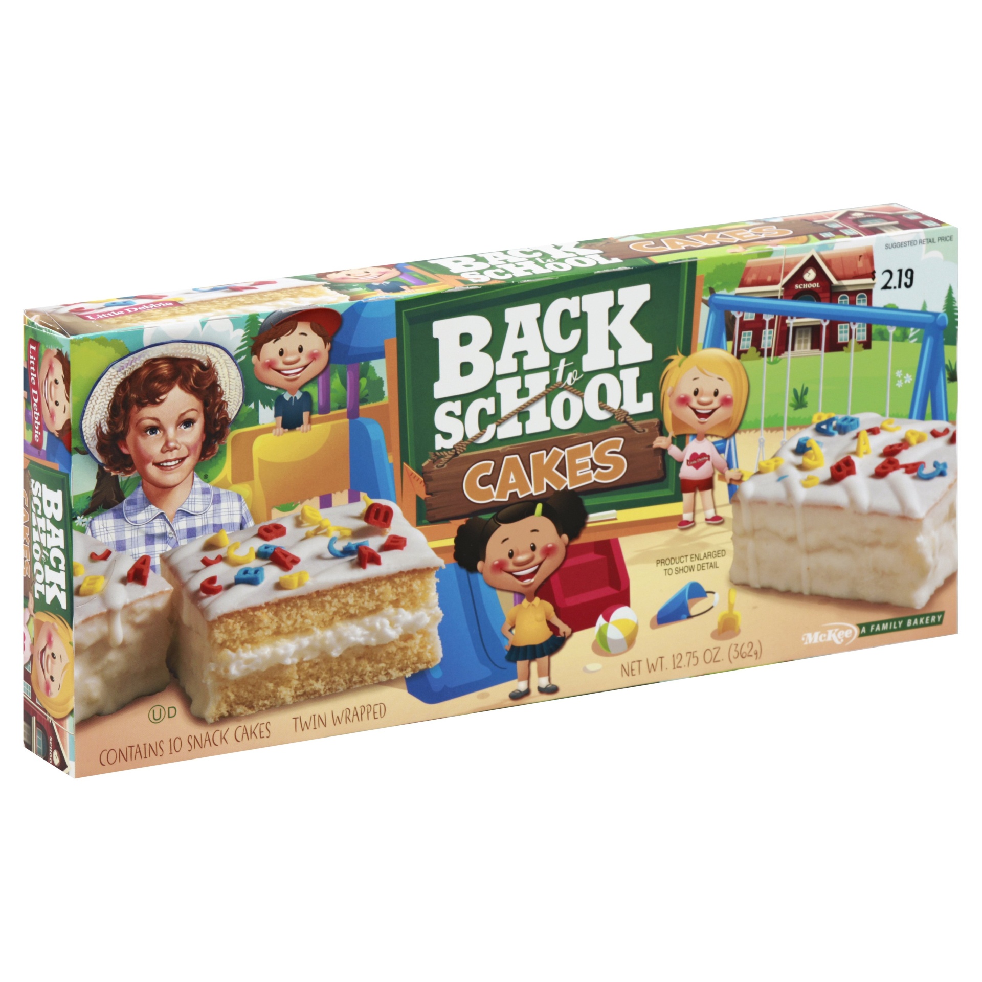 slide 1 of 1, Little Debbie Back To School Vanilla Cakes, 10 ct; 1.275 oz