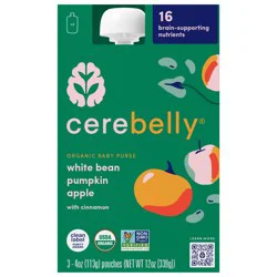 Cerebelly Organic White Bean Pumpkin Apple 4 oz / 3 pk