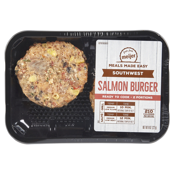Meijer Southwest Salmon Burger 2 ct Shipt