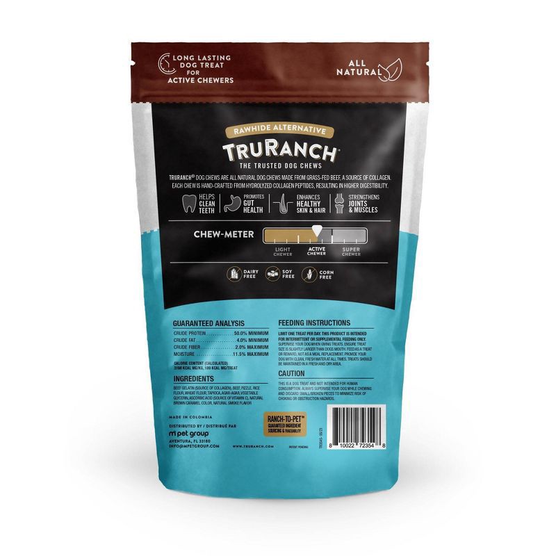 slide 3 of 3, TruRanch Colla-Rolls Bully + Collagen Recipe Dog Chews Medium 4 ea, 4 ct
