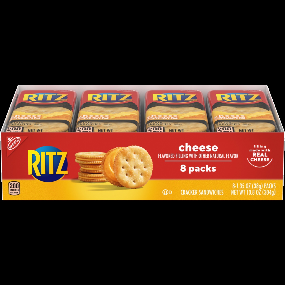 slide 1 of 1, Ritz Cracker Sandwiches With Cheese, 8 ct; 1.35 oz