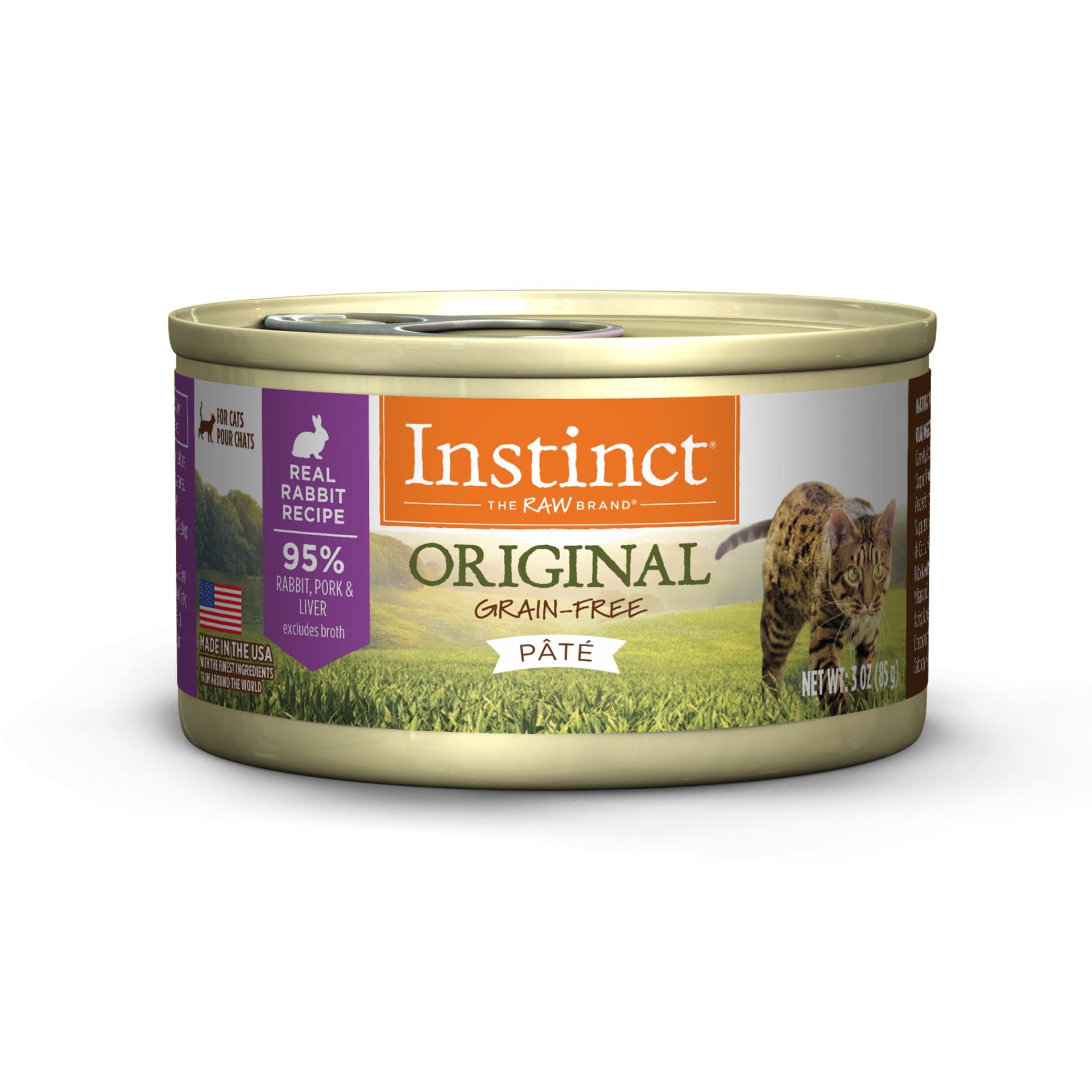 slide 1 of 6, Instinct Original Rabbit Wet Cat Food, 3 oz. Can, 0.19 lb