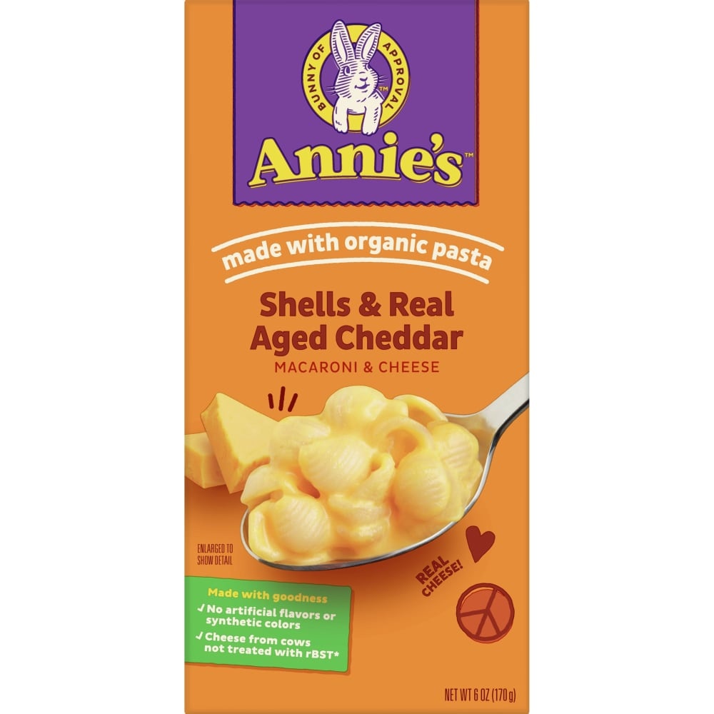 slide 1 of 1, Annie's Homegrown Shells & Real Aged Cheddar Mac & Cheese Case, 12 ct; 6 oz