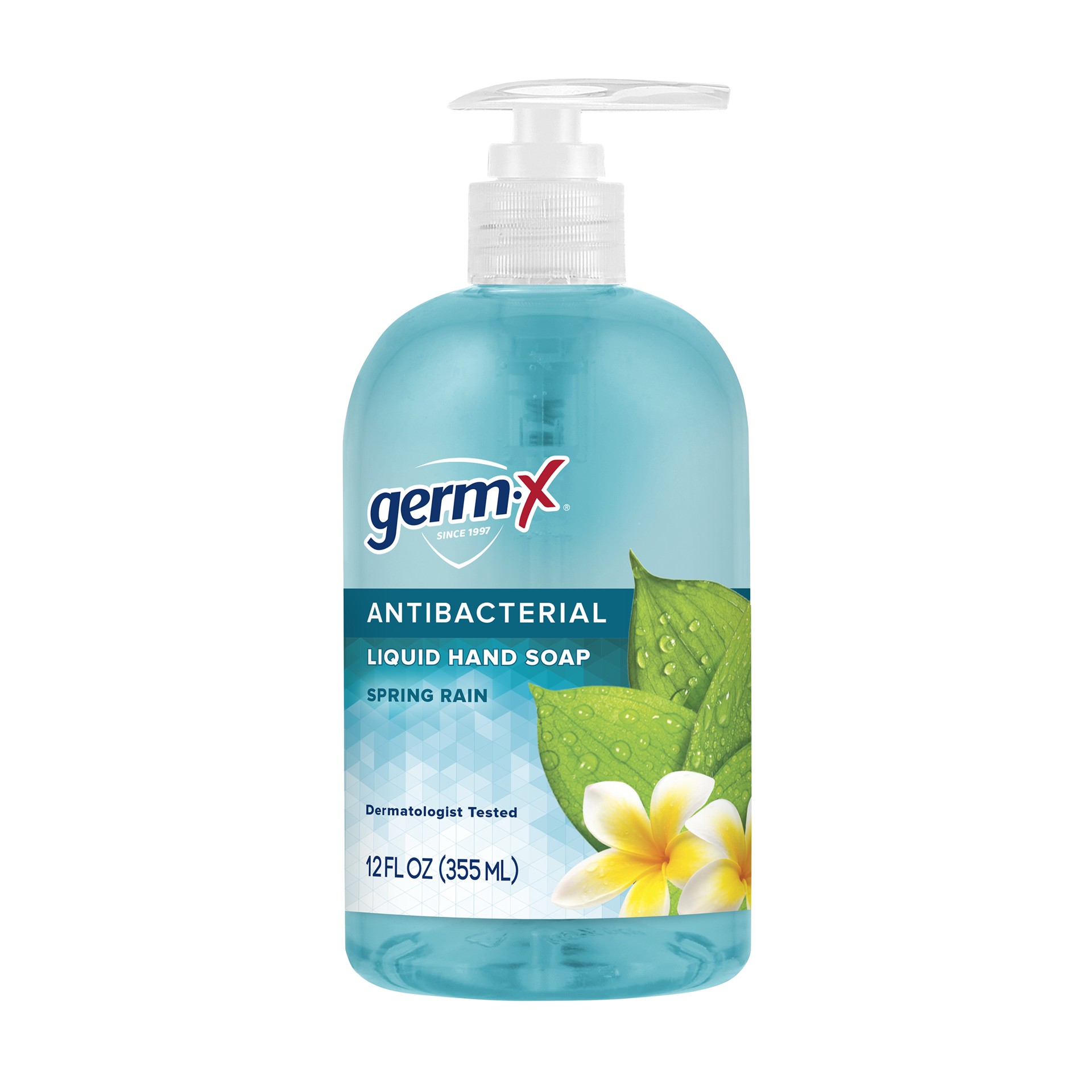 slide 1 of 1, Germ-X Antibacterial Spring Rain Hand Soap, 12 oz