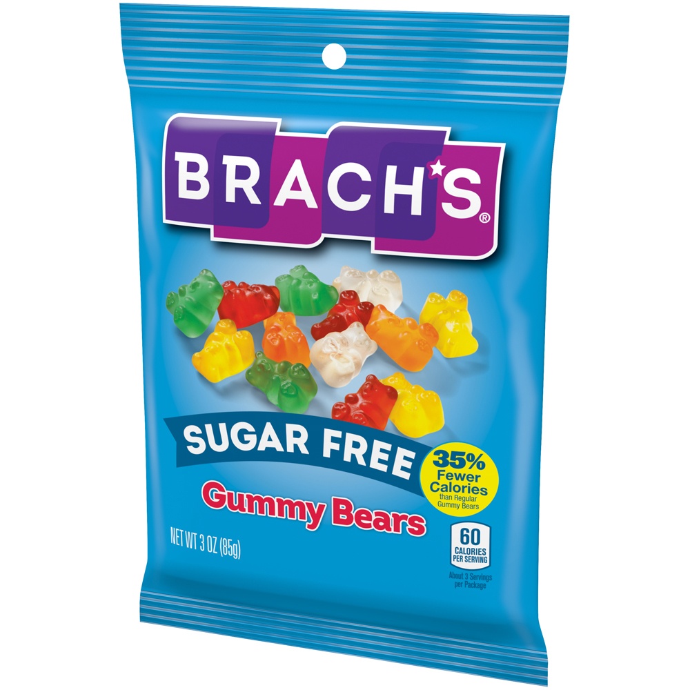 slide 3 of 8, Brach's Sugar-Free Gummi Bears, 3 oz