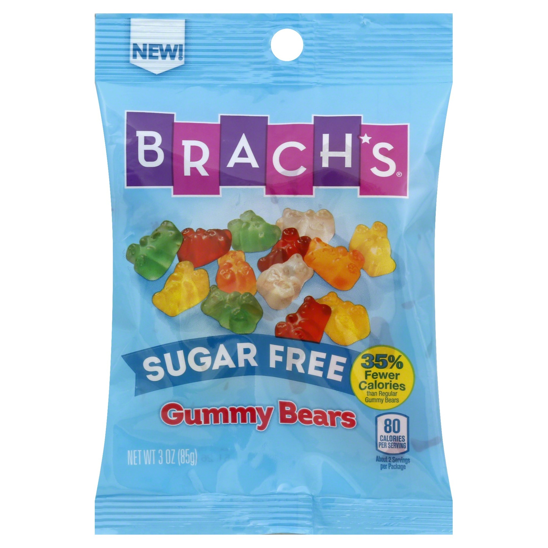 slide 1 of 8, Brach's Sugar-Free Gummi Bears, 3 oz