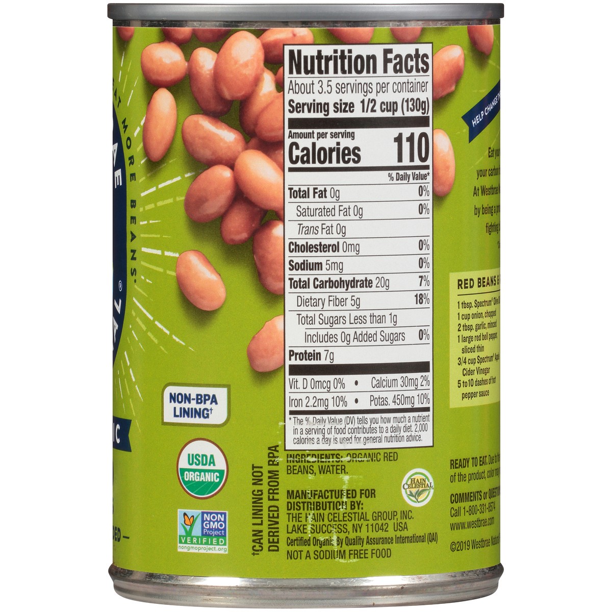 slide 9 of 10, Westbrae Natural Organic Red Beans Low Sodium, 15 oz