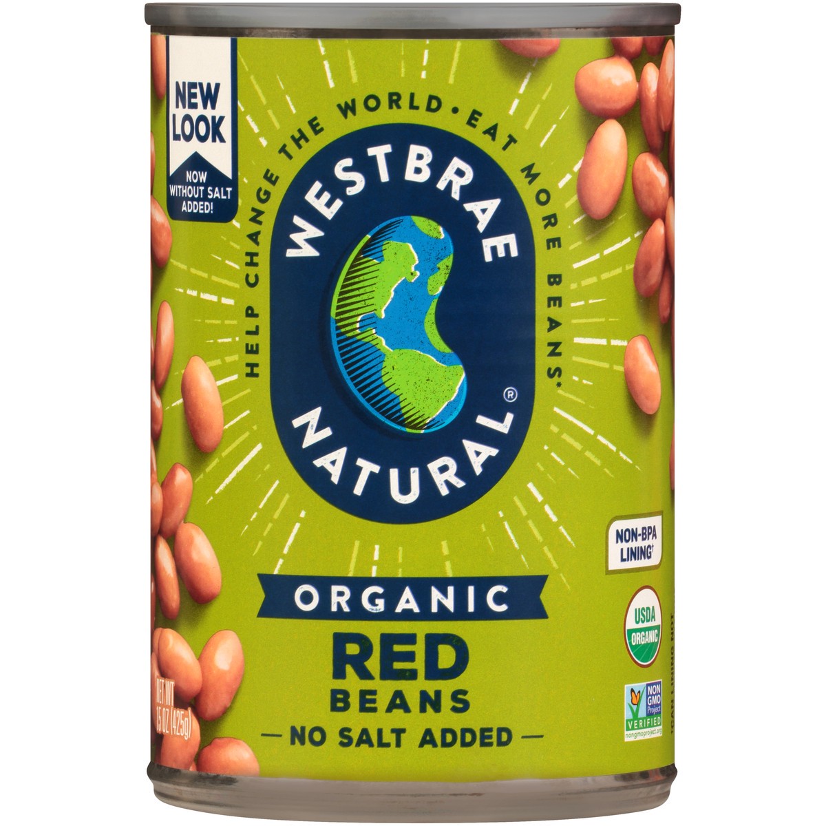 slide 1 of 10, Westbrae Natural Organic Red Beans Low Sodium, 15 oz