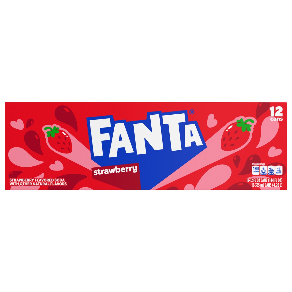 slide 1 of 9, Fanta Strawberry Soda Fridge Pack Cans, 12 fl oz, 12 Pack, 12 ct