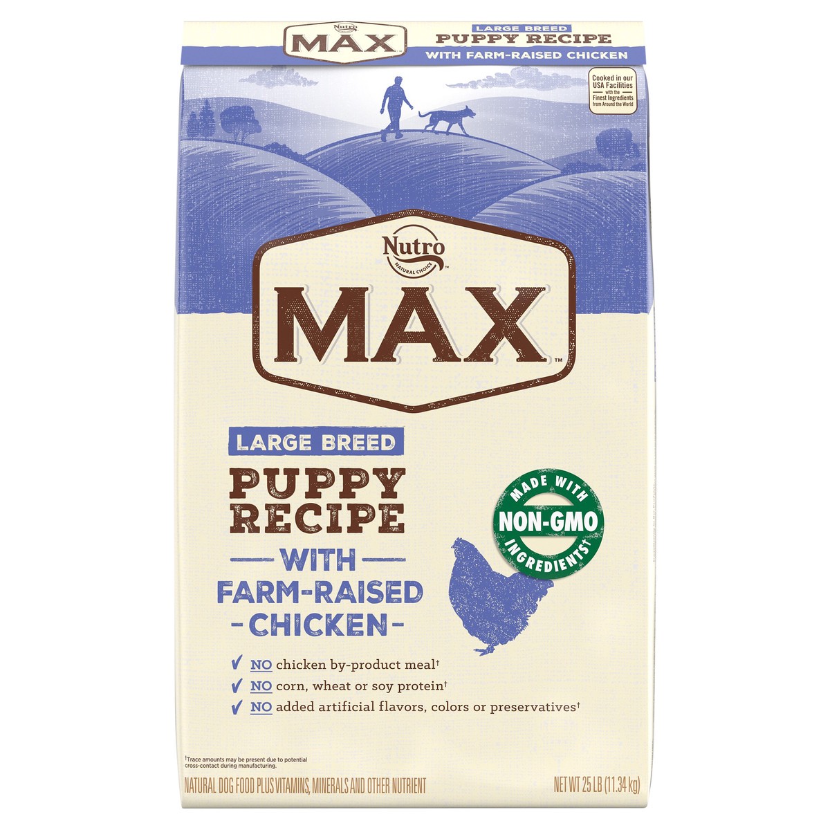 NUTRO MAX Large Breed Puppy Recipe Dry Dog Food With Farm Raised