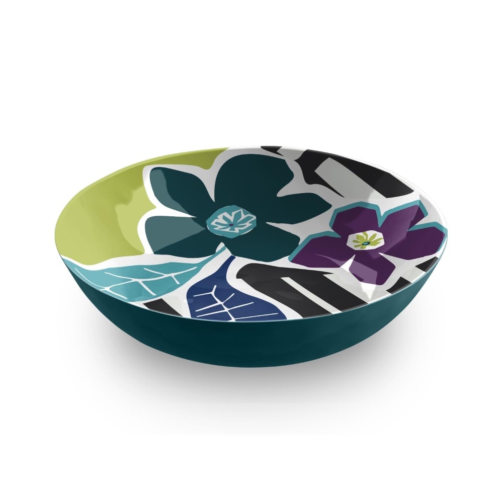 slide 1 of 1, Hd Designs Outdoors Flowers Dinner Bowl, 9 in