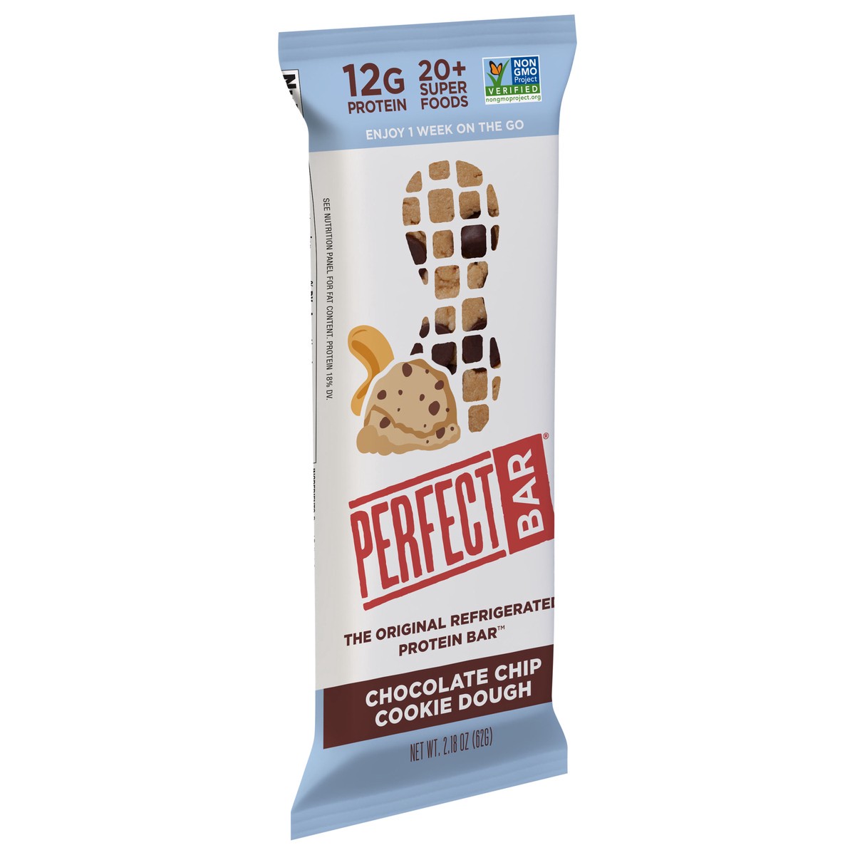 slide 3 of 9, Perfect Bar Gluten-Free Chocolate Chip Cookie Dough Nut Butter Protein Bar, 2.2 oz, 2.18 oz