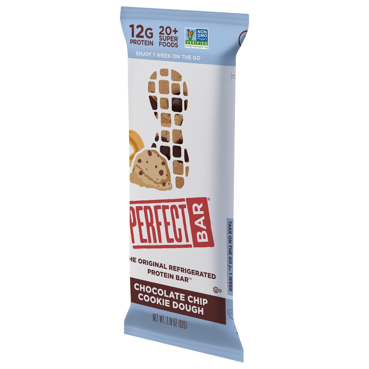 slide 7 of 9, Perfect Bar Gluten-Free Chocolate Chip Cookie Dough Nut Butter Protein Bar, 2.2 oz, 2.18 oz