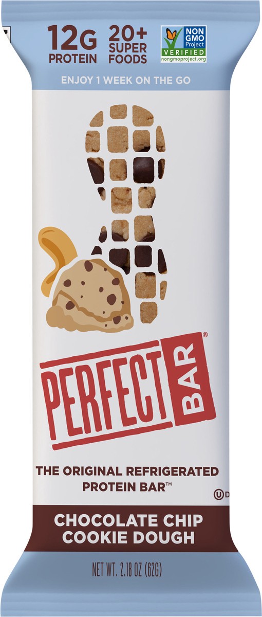 slide 4 of 9, Perfect Bar Gluten-Free Chocolate Chip Cookie Dough Nut Butter Protein Bar, 2.2 oz, 2.18 oz