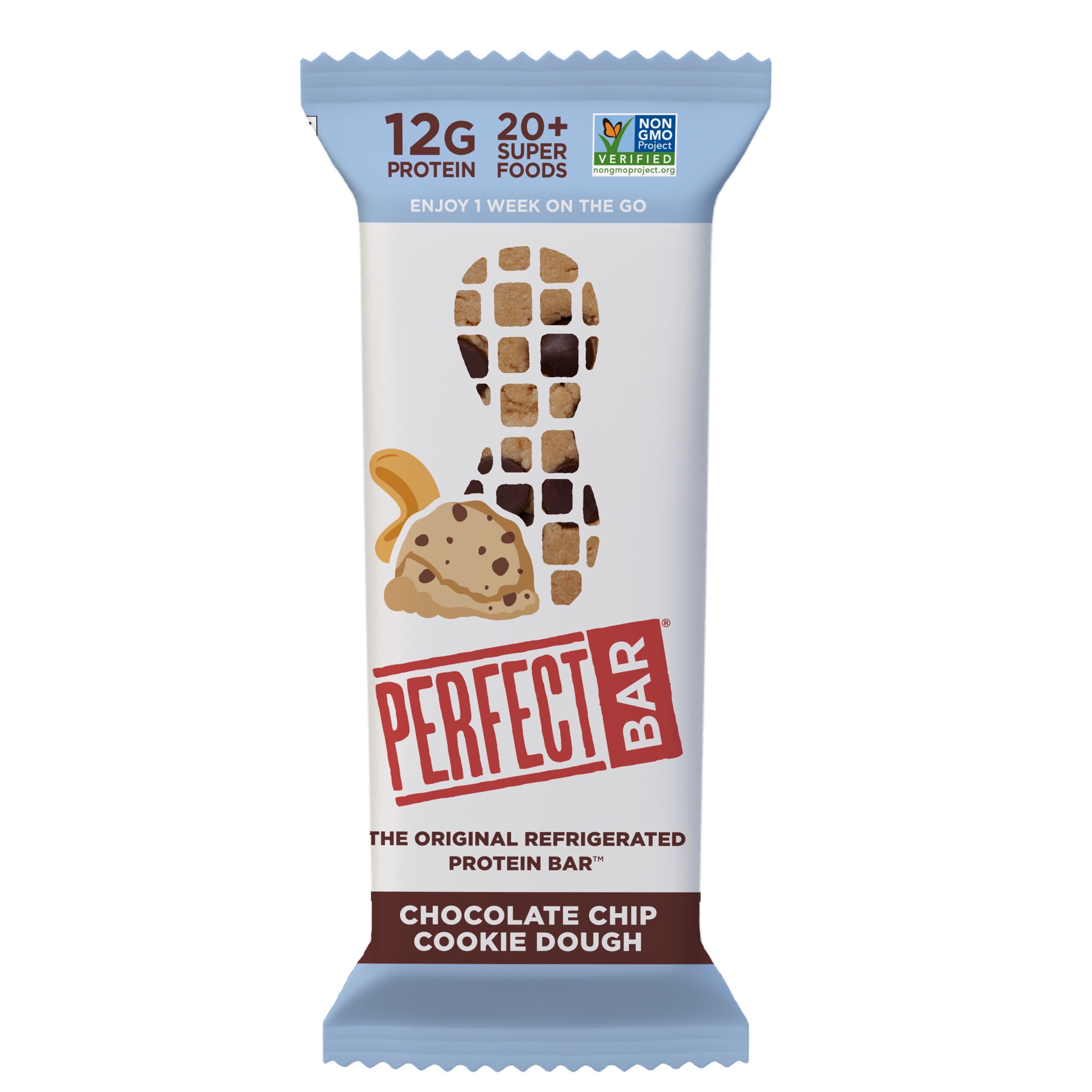 slide 1 of 9, Perfect Bar Gluten-Free Chocolate Chip Cookie Dough Nut Butter Protein Bar, 2.2 oz, 2.18 oz