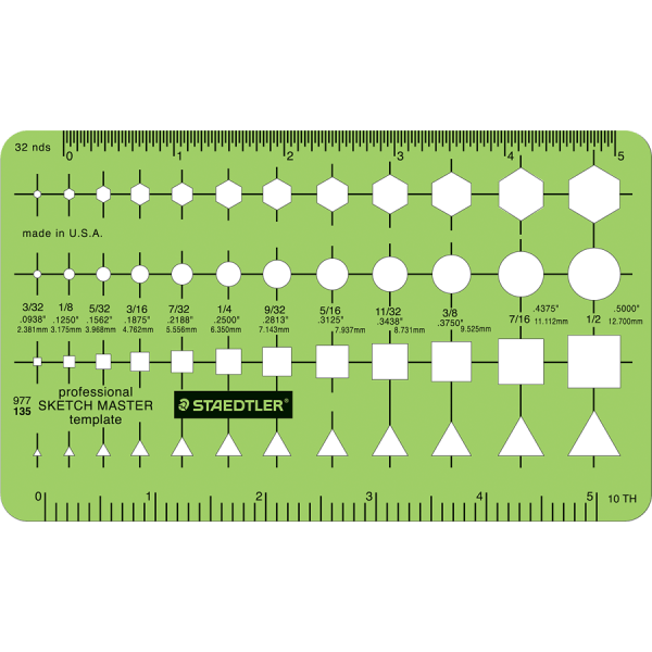 slide 1 of 1, STAEDTLER Mars Template, Sketch Master, 1 ct