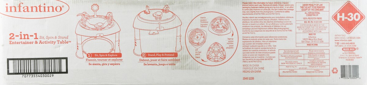 slide 3 of 9, Infantino 4 Months-5 Years Tiny to Toddler Spin & Stand 2-in-1 Sit Entertainer & Activity Table 1 ea, 1 ct