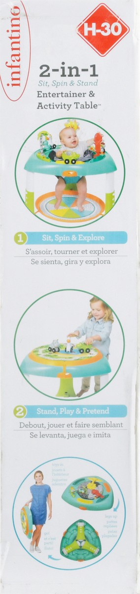 slide 8 of 9, Infantino 4 Months-5 Years Tiny to Toddler Spin & Stand 2-in-1 Sit Entertainer & Activity Table 1 ea, 1 ct