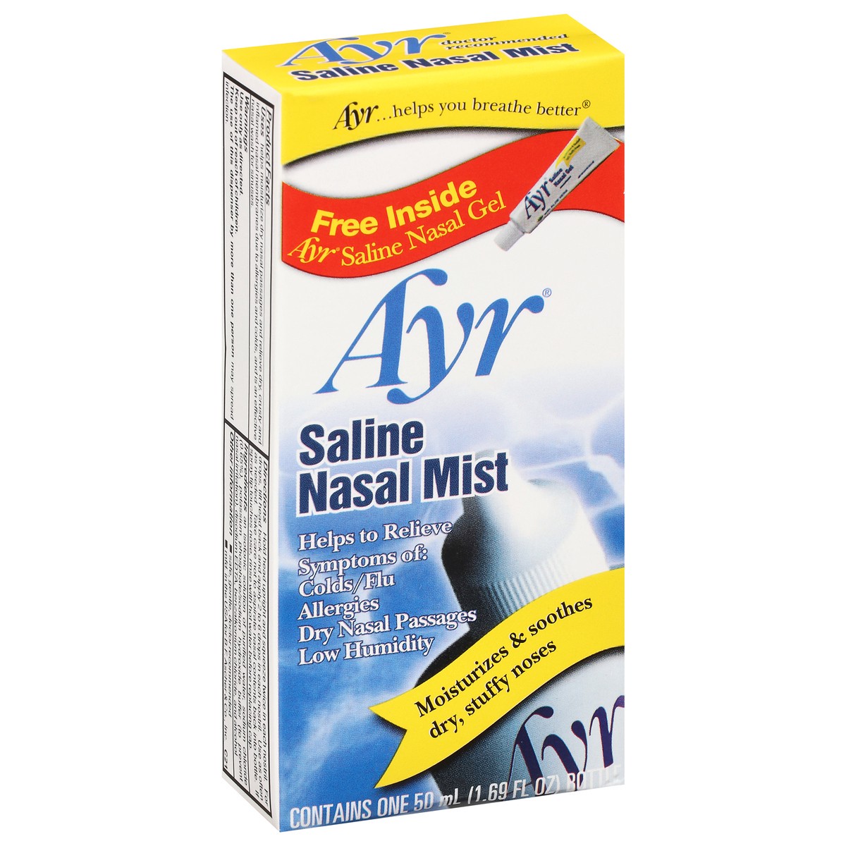 slide 4 of 9, Ayr Saline Nasal Mist 1.69 fl oz, 1.69 fl oz