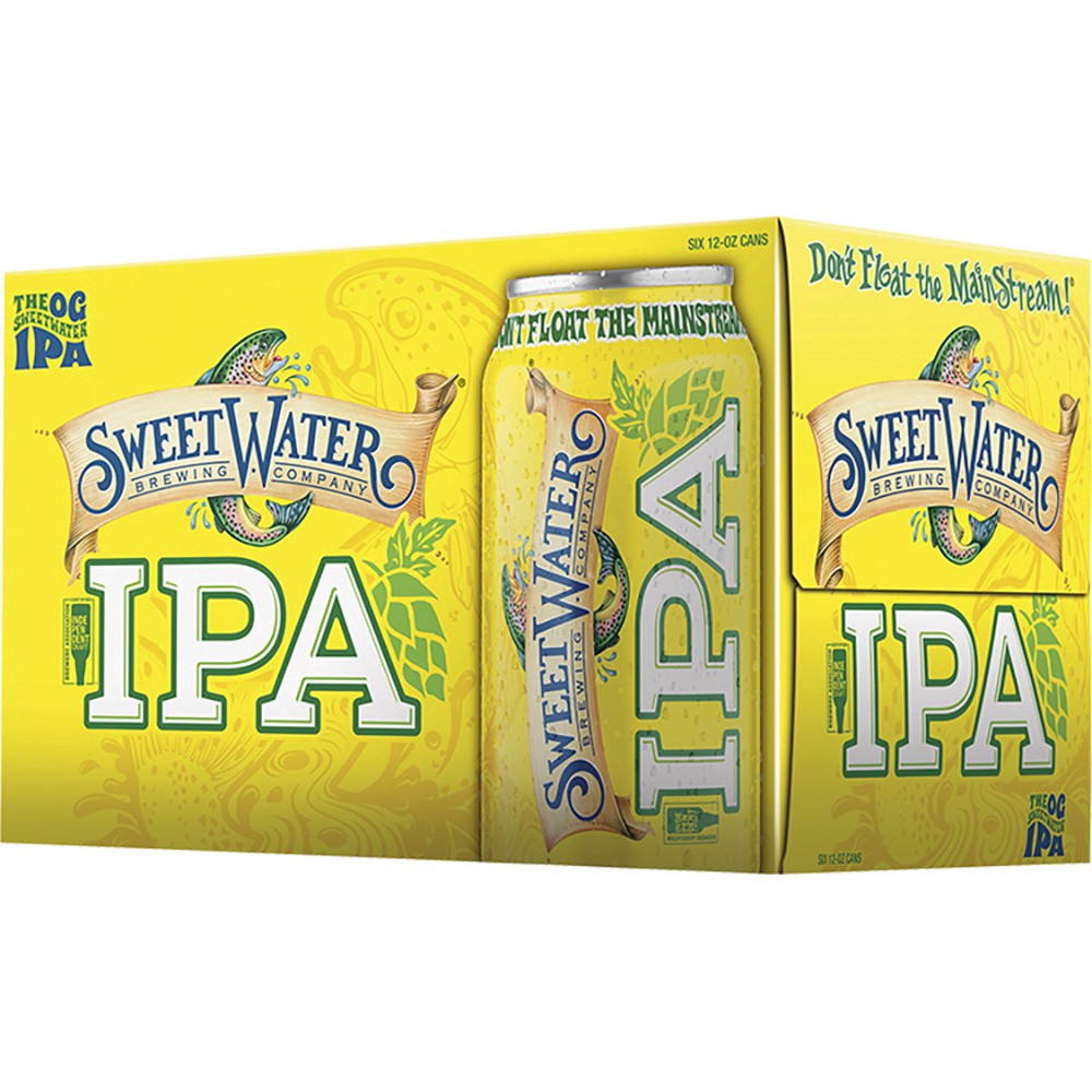 slide 1 of 1, SweetWater Brewing Company IPA Cans, 6 ct; 12 oz