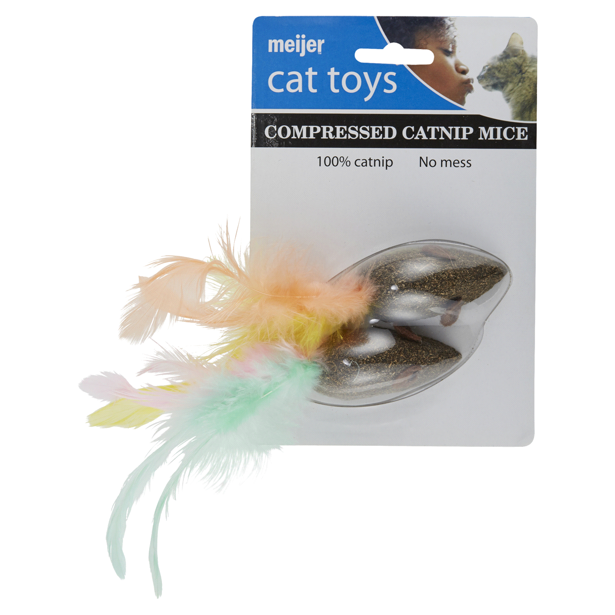 slide 1 of 1, Meijer Compressed Catnip Mice Cat Toys, 2 ct