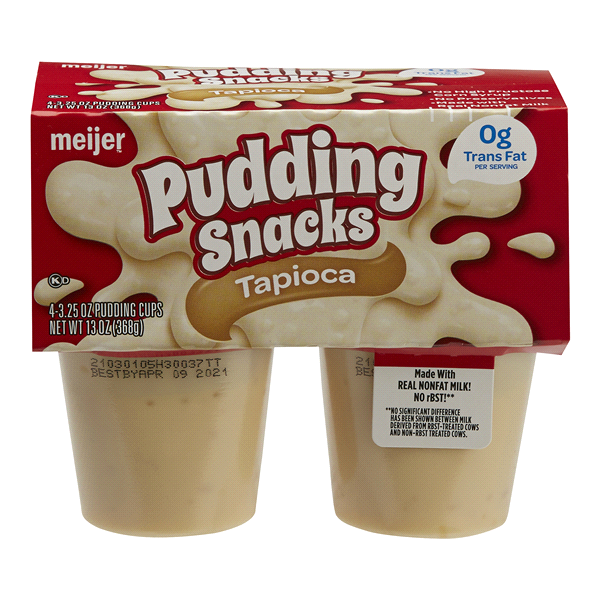 slide 1 of 1, Meijer Pudding Snacks, Tapioca, 14 oz